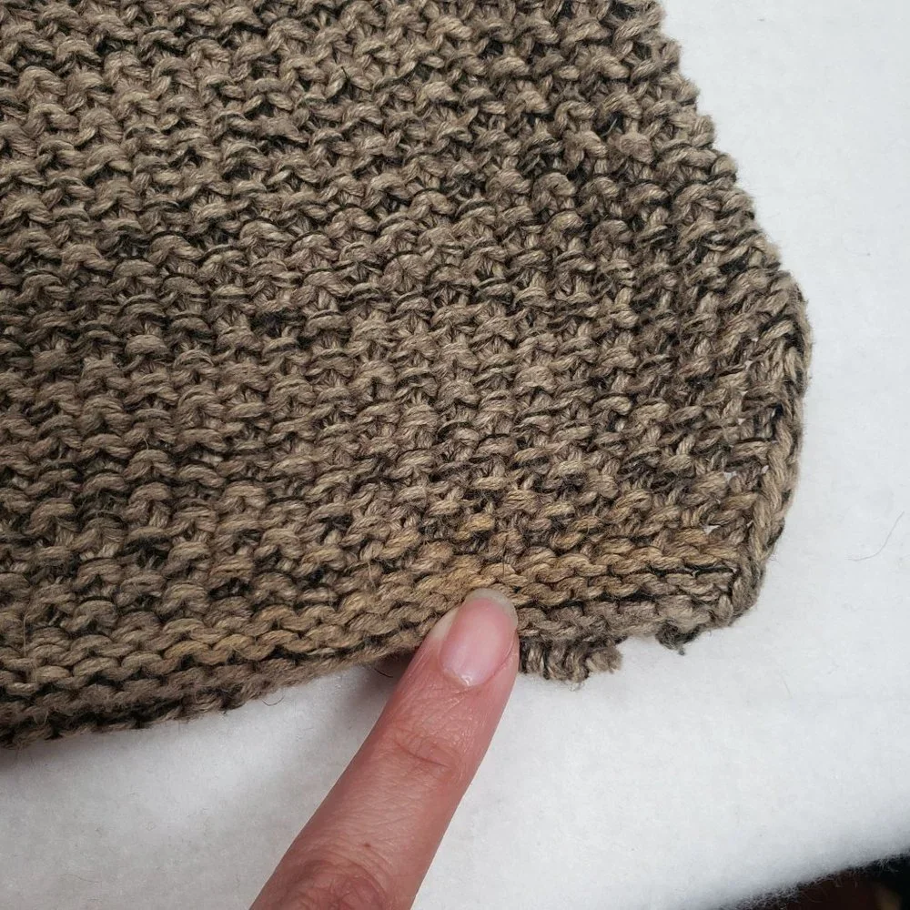 GAP Womens 90s Chunky Knit Crew Neck Sweater Linen Size Medium Oatmeal Neutral - Picture 10 of 16